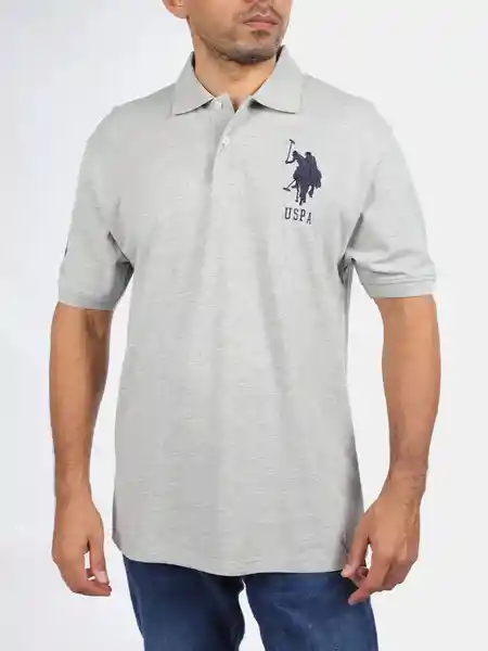 Us Polo Assn Polera Manga Corta Gris M 5220CHR VER26