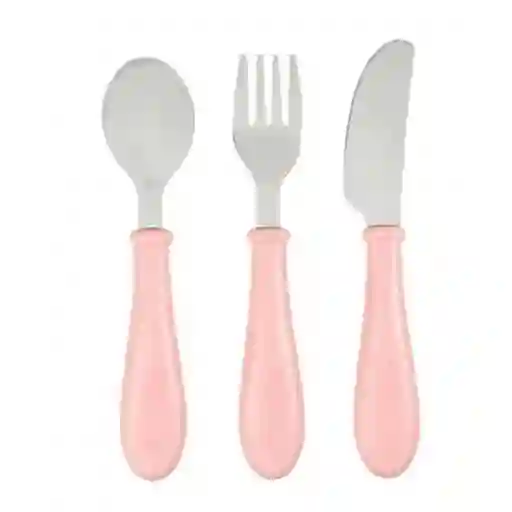 Beaba Cubierto Aprendizaje de Acero Inoxidable Rosa - 913462