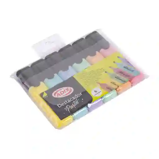 Set Destacador Adix Pastel 6 Colores