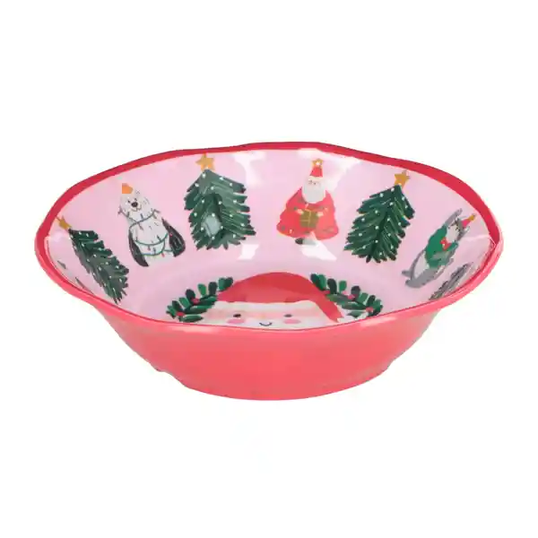 Bowl de Melamina Con Diseño Navideño 17 x 5 cm Casaideas