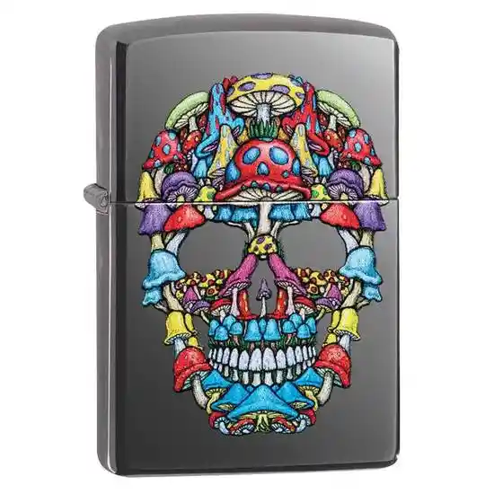 Zippo Encendedor Lighter Mushroom Skull Design