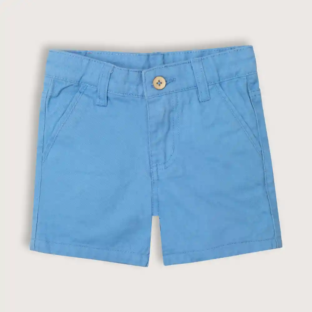 Bermuda Esencial Niño Celeste Talla 4 Años