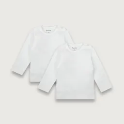 Pack Camiseta Manga Larga Bebé Niña Blanco Talla 12m
