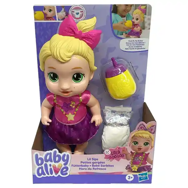 Baby Alive Muñeca Lil Sips Bebé Sorbitos G1447