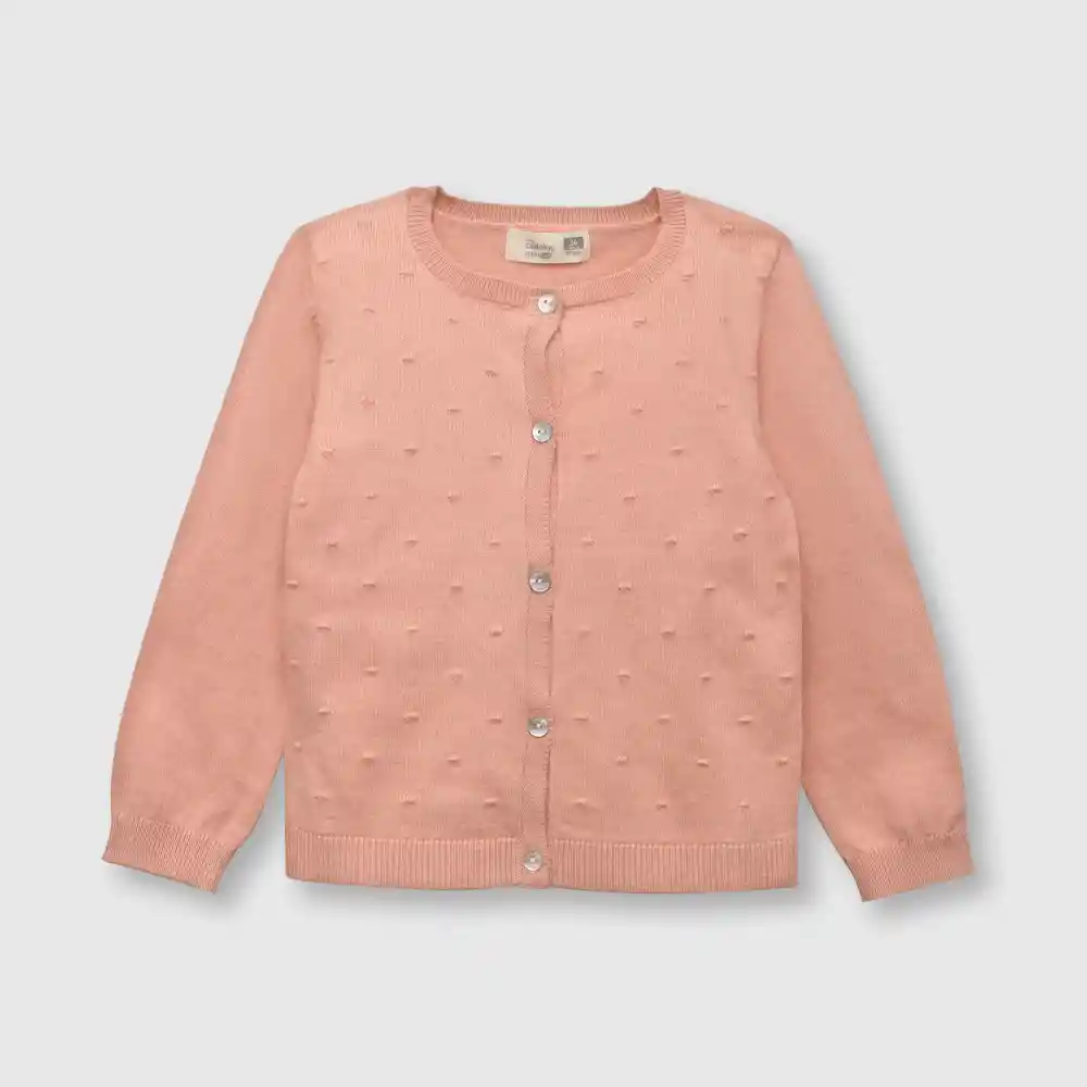 Chaleco Clasico De Bebe Niña Rosado Talla 18/24m