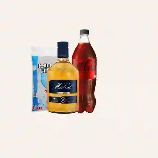 Combo Promo Mistral 1 L + Coca Sin Azucar 1.5 L + Hielo 1 Kg