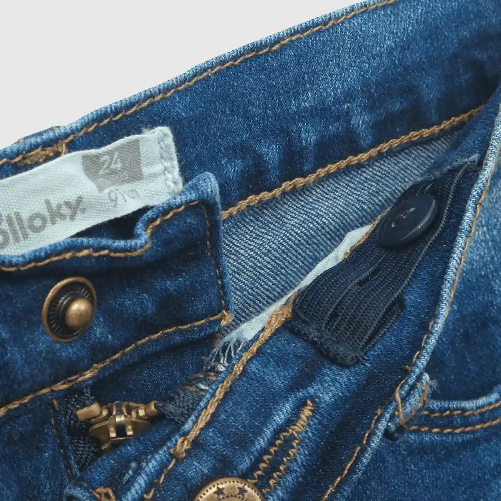 Jean Clasico De Bebe Niño Azul Talla 18/24m