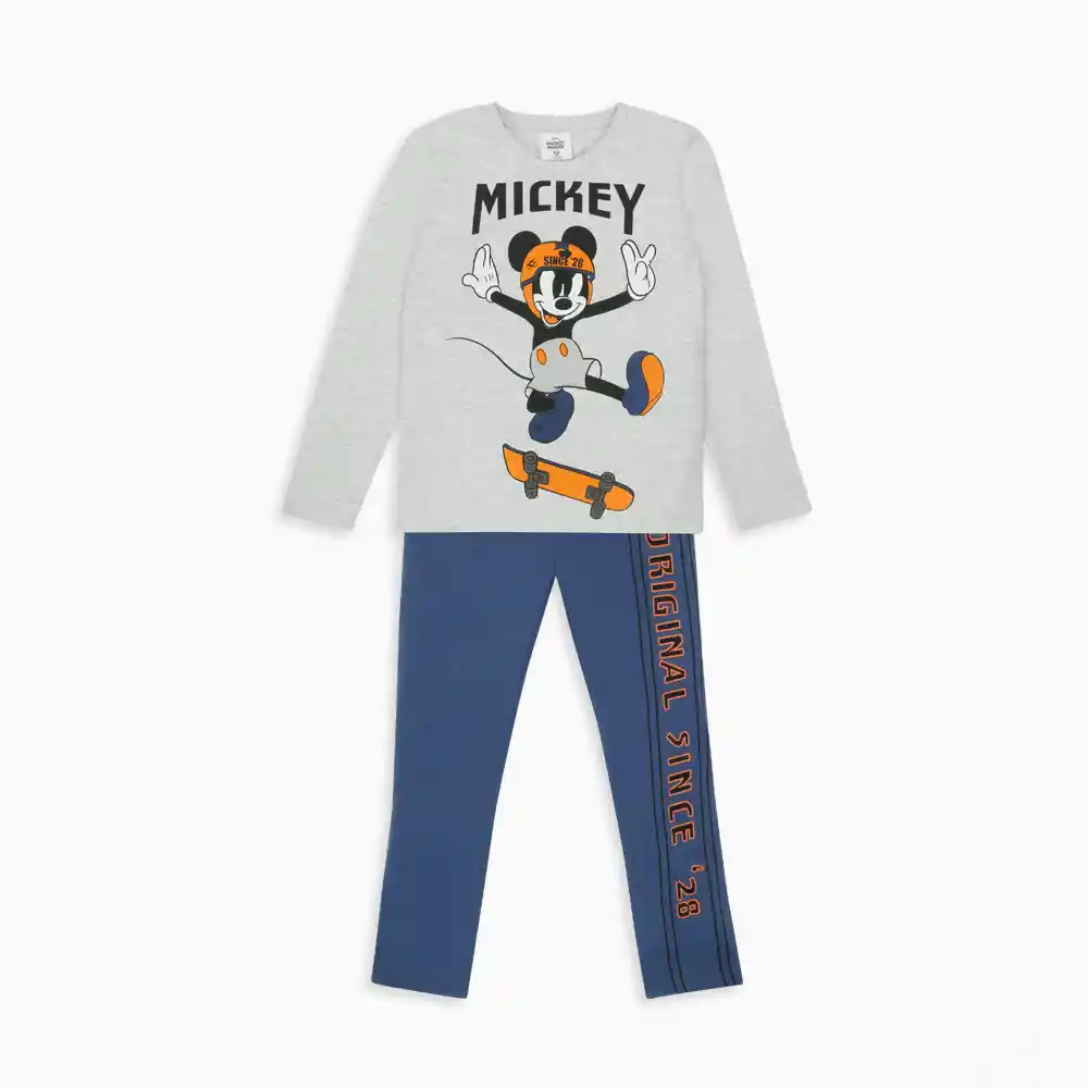 Pijama Para Niño Mickey Azul Talla 10a