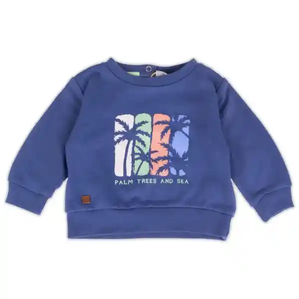 Polerón Bebe Niño Azul Pillin 3 M