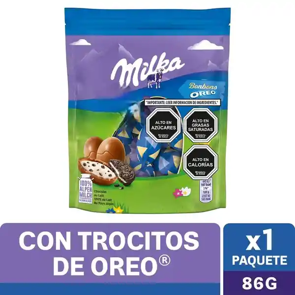 Milka Huevitos de Chocolate Relleno Con Trocitos de Oreo