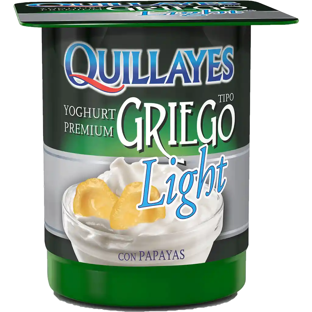 Quillayes Yoghurt Griego Light Sabor Papaya