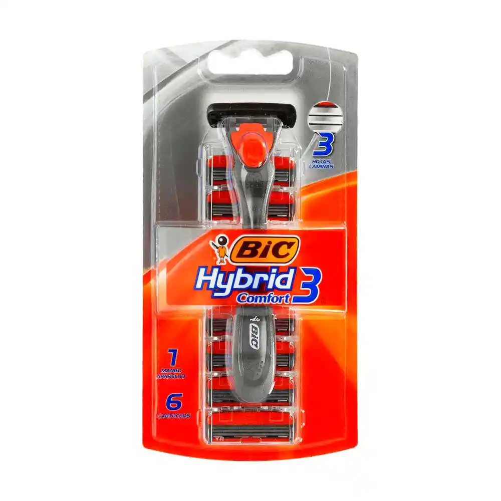 Bic Maquina de Afeita Comfort 3 Hybrid con Repuestos