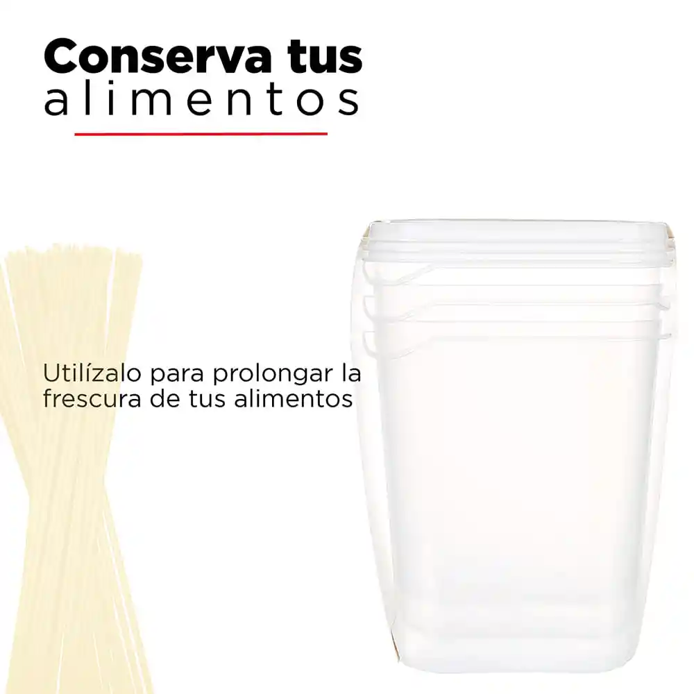 Miniso Contenedor de Plástico Color Mixto Capacidad 1800 mL