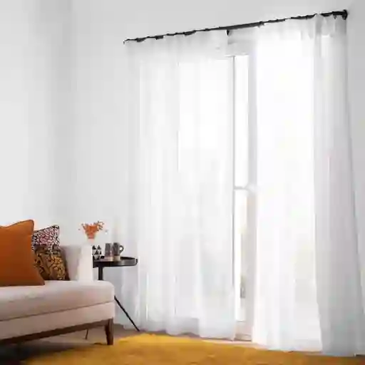 Set Cortina Velo Estampado Trama Presillas 140 x 240 Casaideas