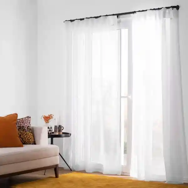 Set Cortina Velo Estampado Trama Presillas 140 x 240 Casaideas