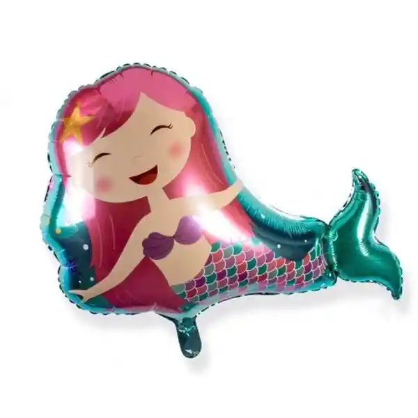 Globo Metálico Cumpleaños Sirena 74 cm