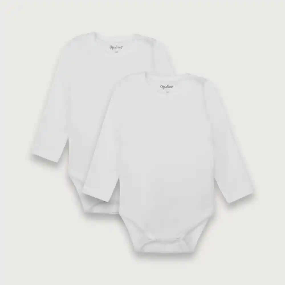 Pack Body Broche En Hombro Bebé Blanco Talla 2a