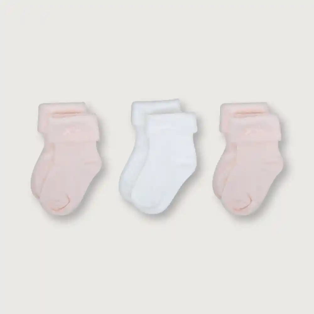 Pack Calcetines Playa Corta Niña Damasco Talla 23/25