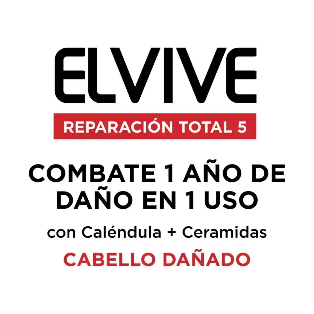 Loreal Paris-Elvive  Shampoo Reparación Total 5