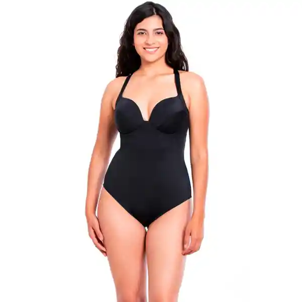 Traje de Baño de Una Pieza Negro Talla M Samia