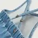 Jardinera Larga Cruzada En Espalda Niño Denim Talla 6 M