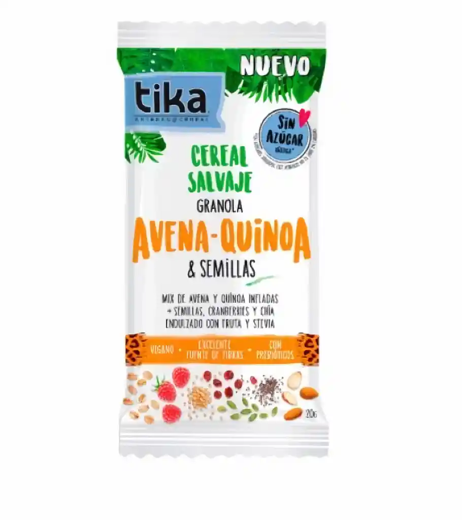 Tika Granola Cereal Salvaje con Avena Quinoa y Semillas