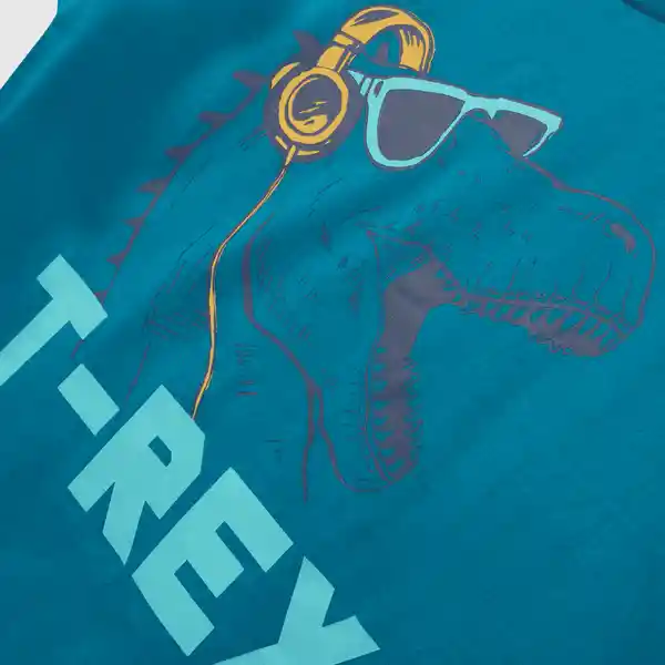 Polera T-Rex de Niño Petróleo Talla 8A Colloky