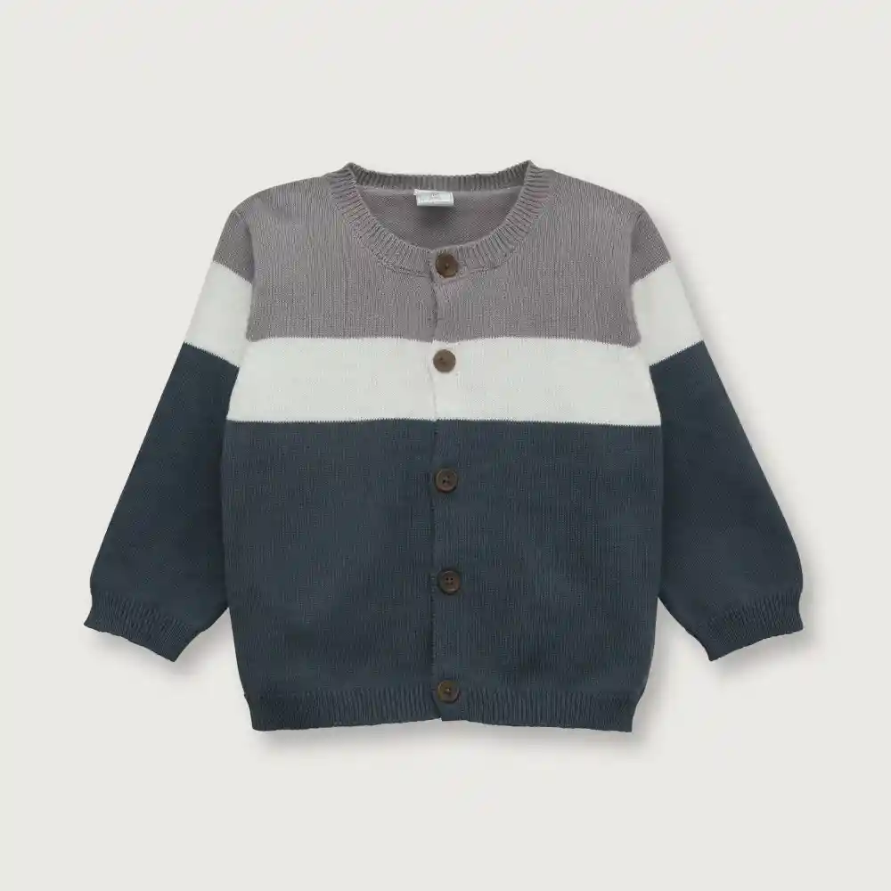 Chaleco Tricolor Niño Navy Talla 6M Opaline