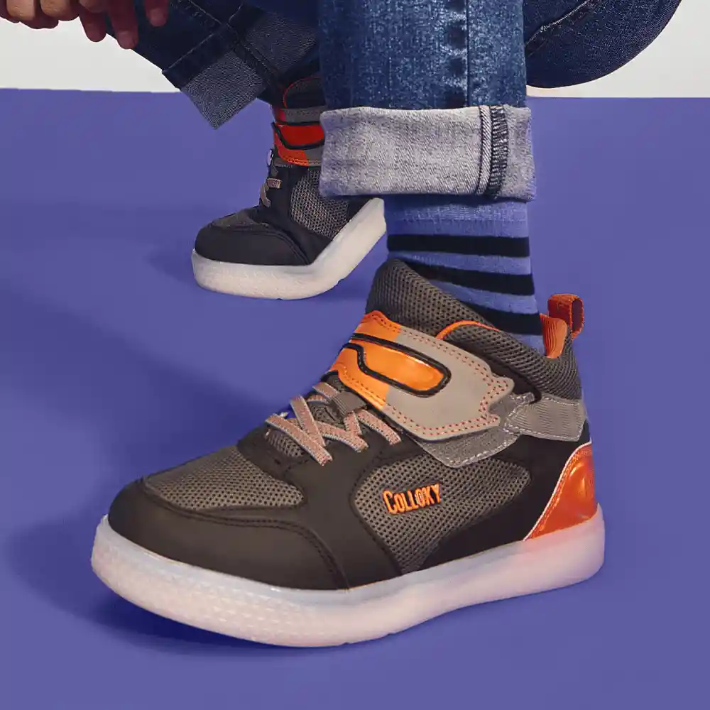 Zapatillas Luces Fuego Negro Talla 34