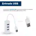 Adaptador USB de 4 Puertos Blanco Miniso