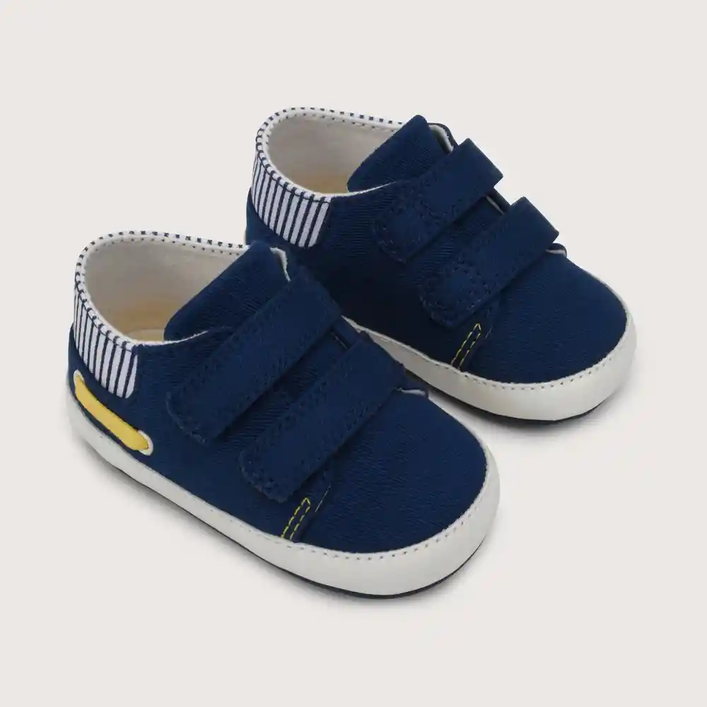 Zapatos Náuticos Para Bebé Niño Azul Marino Talla 16