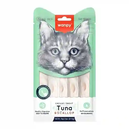Wanpy Alimento Gato Creamy Treat Tuna Scallop