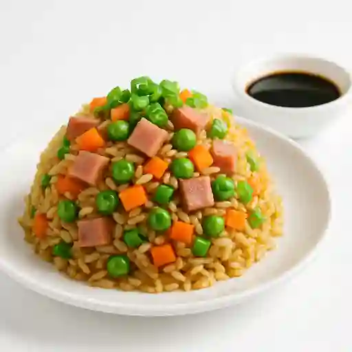 Arroz chino venezolano jamón