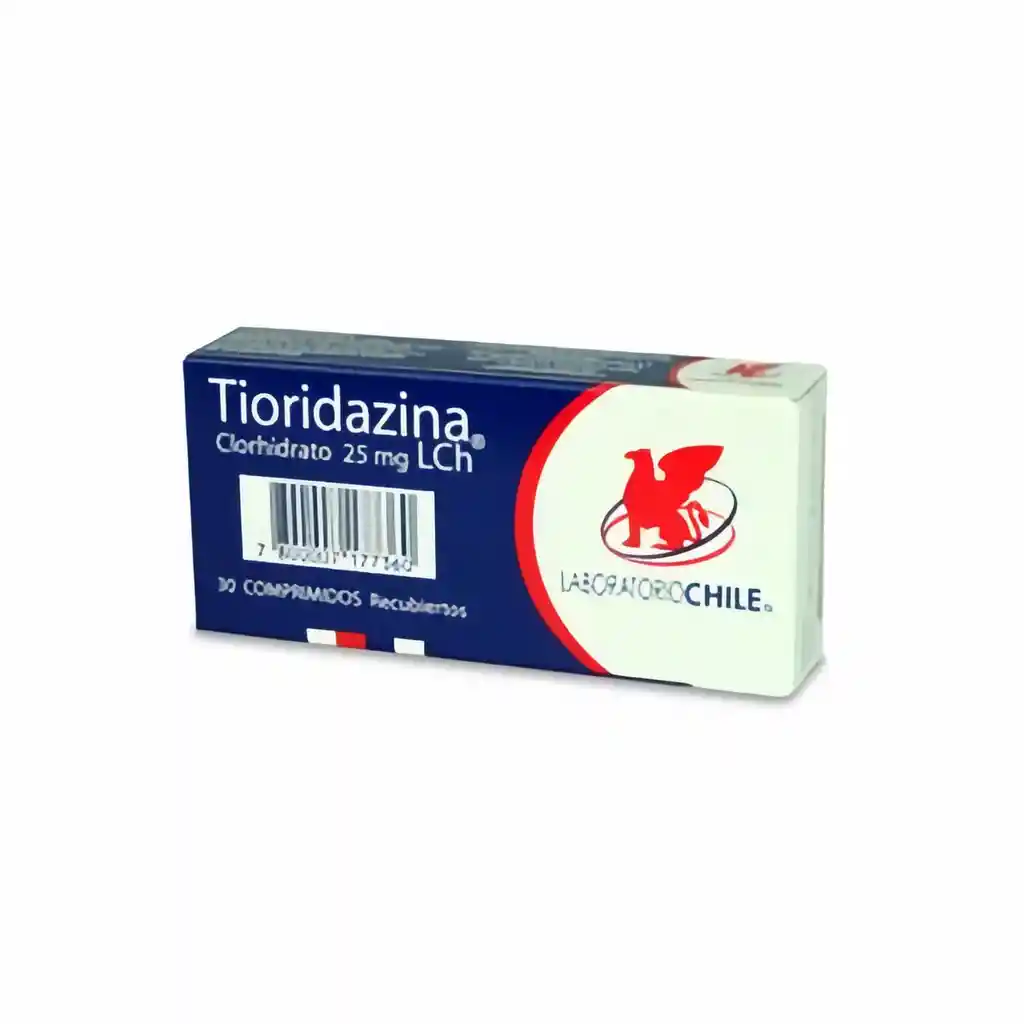 Tioridazina Clorhidrato 25 mg x 30 Comprimidos