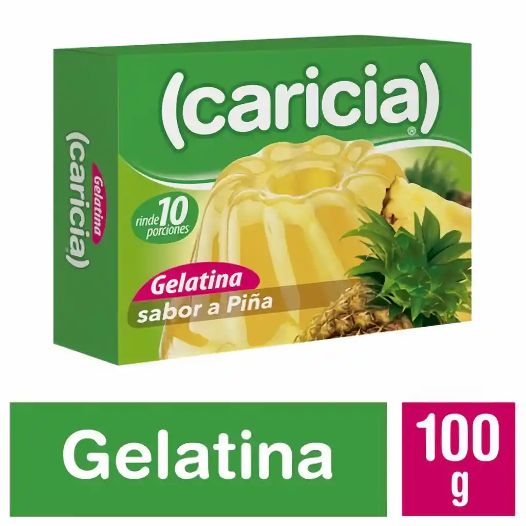 Caricia Gelatina Sabor Piña