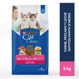 Cat Chow Alimento para Gatitos Sabor a Pescado Carne y Leche