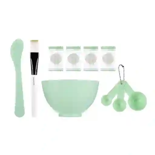 Set de Mascarilla Tazon + Utensilios Belleza Verde