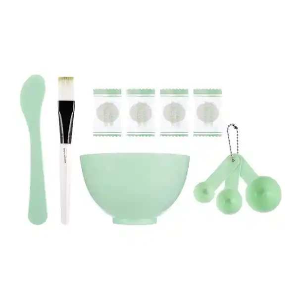 Set de Mascarilla Tazon + Utensilios Belleza Verde