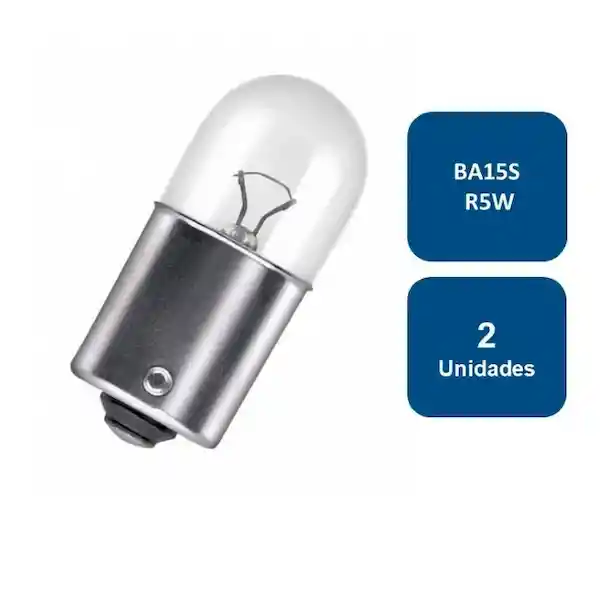 Rukafe Basics Ampolleta Para Automóvil 12v Ba15s R5w Globo Chico