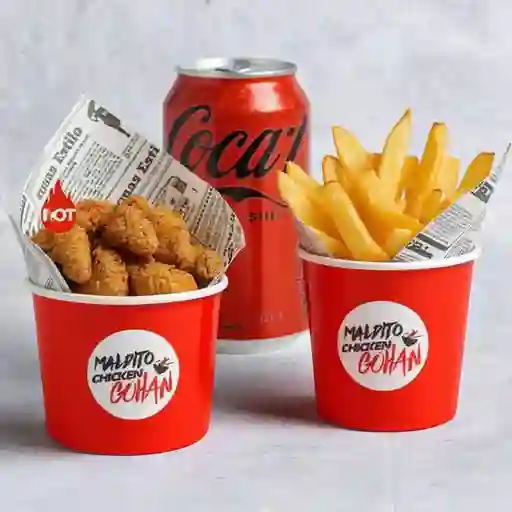 Combo individual 10 chicken pops spicy