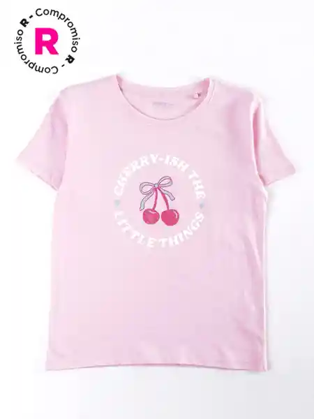 M6T Polera Manga Corta Print es Rosado 12 V26