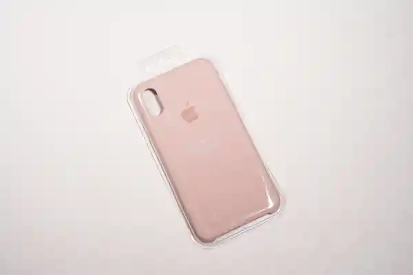 Silicone Case Rosado Crema Para iPhone X/XS