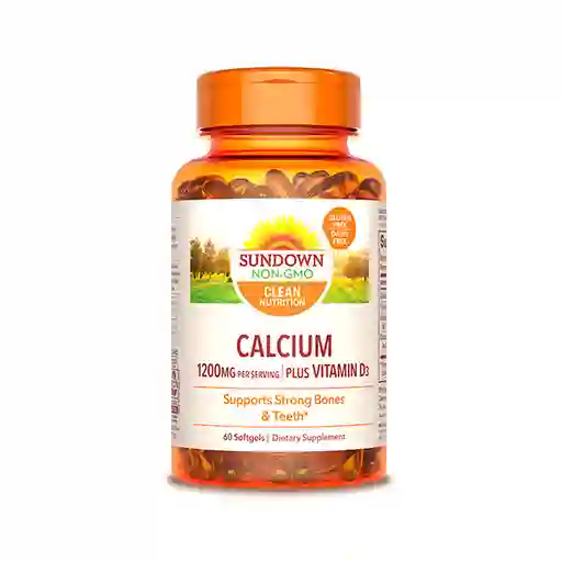 Calcium 1200 MCG + Vitamina D3 Sundown Naturals 60cap.