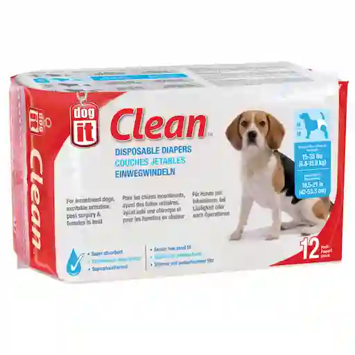 Dog it Clean Pañal Desechable para Perro Talla X-L