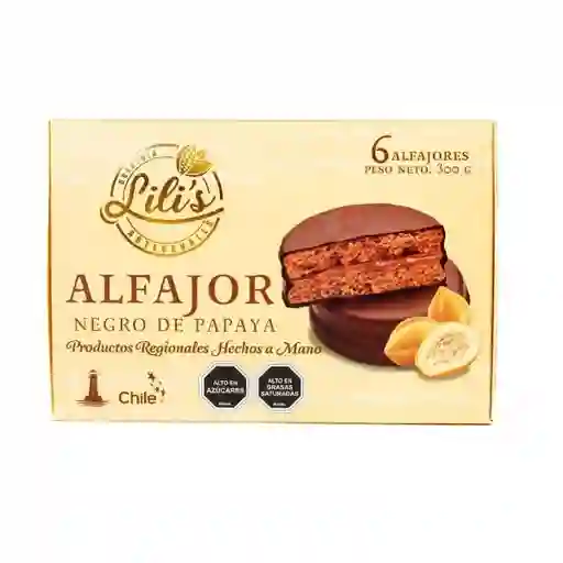 Lilis Alfajor Negro Sabor Papaya