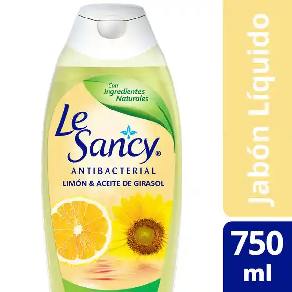 Le Sancy Jabón Líquido Antibacterial Limón y Aceite de Girasol