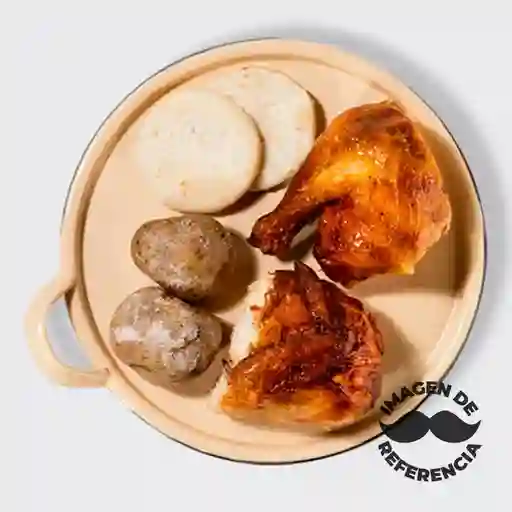 Promo Medio Pollo y Papas Fritas Medianas