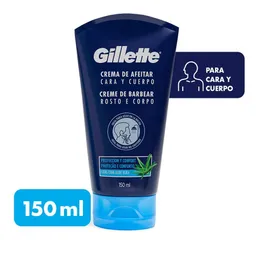 Gillette Crema de Afeitar para Cara y Cuerpo con Aloe Vera