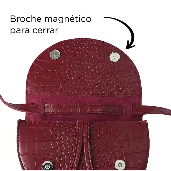 Bolso Crossbody Con Estampado de Cocodrilo Retro Rojo Miniso