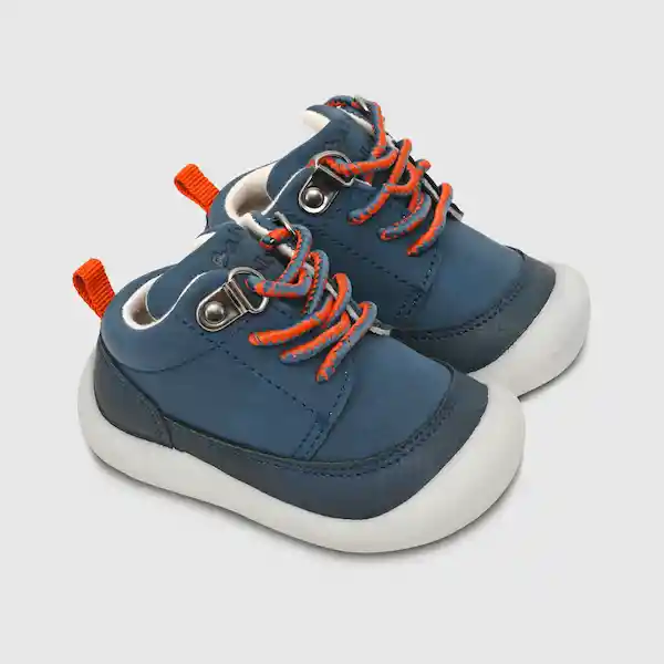 Botines Clásicos Para Niño Color Azul Talla 18 Colloky